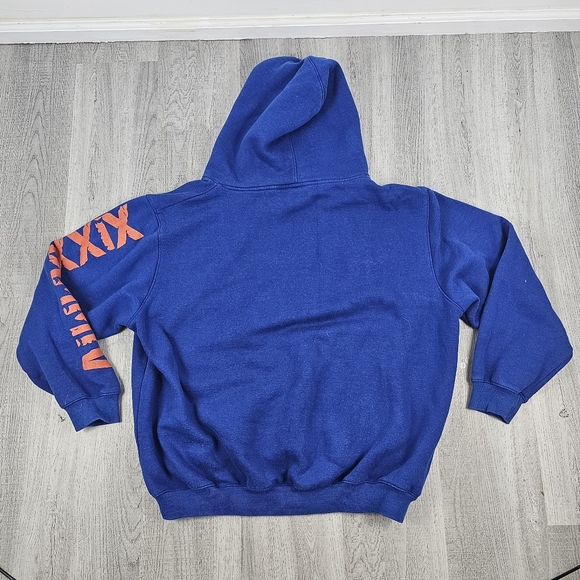 Y-Dill With You YD Blue Orange Hoodie Mens Size 2XL Designer Graphic Print Heart - Picture 5 of 5